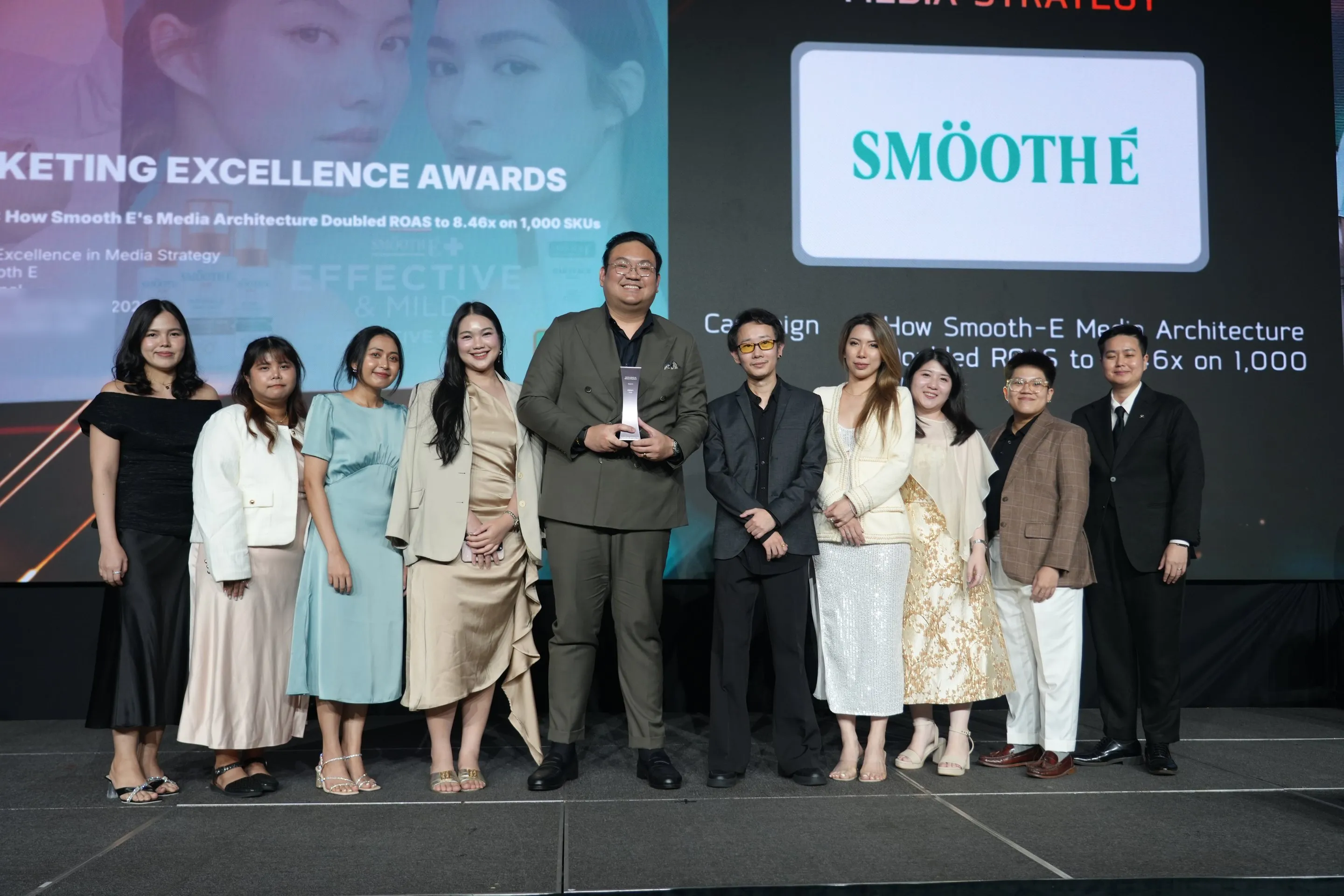 The Primal team on stage with their trophy at the Marketing Excellence Awards 2026